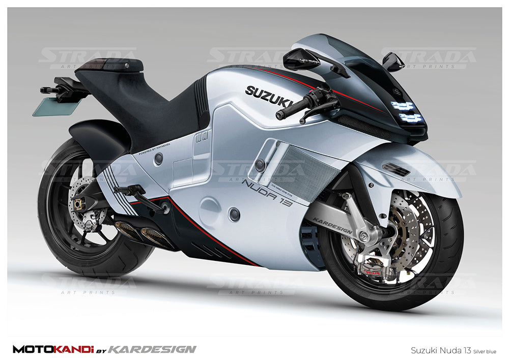 Suzuki Nuda 13 Silver blue – Strada Art Prints